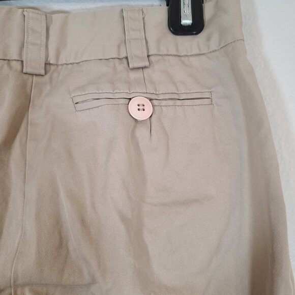 Trina‎ Turk Mid Rise Wide Leg Crop Chino Trouser Khaki Size 2 Cotton Blend - Picture 8 of 9